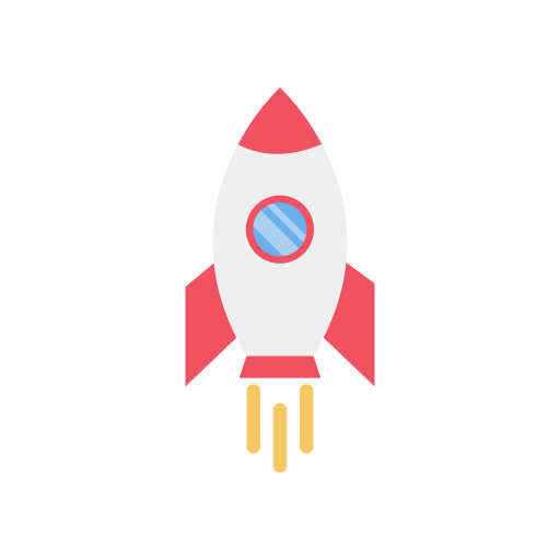 cohete espacial Dinosoft Flat icono