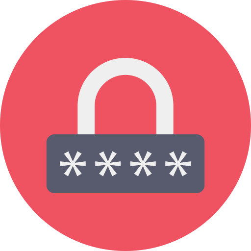 Password Dinosoft Circular icon