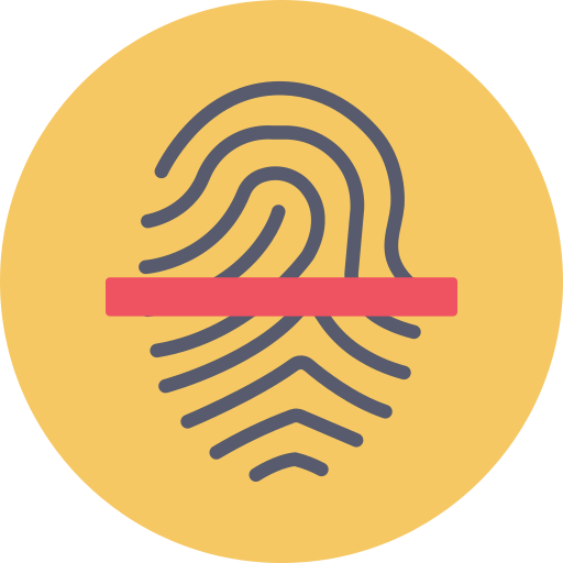 Fingerprint scan Dinosoft Circular icon