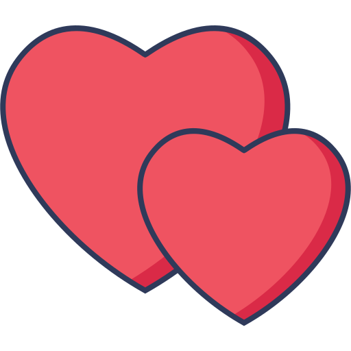 Hearts Dinosoft Lineal Color icon
