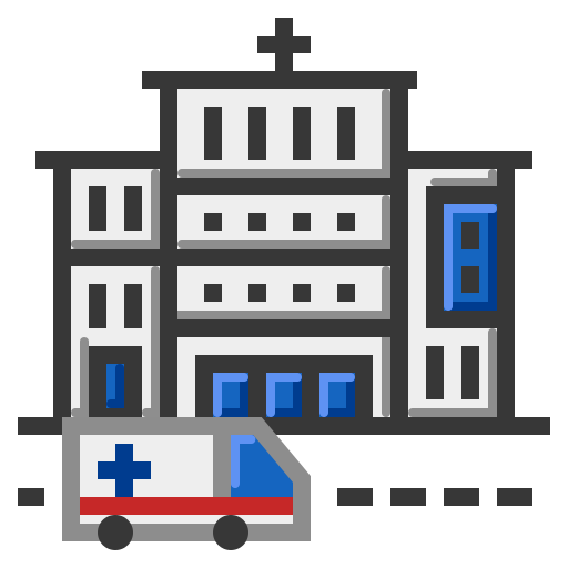 szpital PMICON Flat ikona