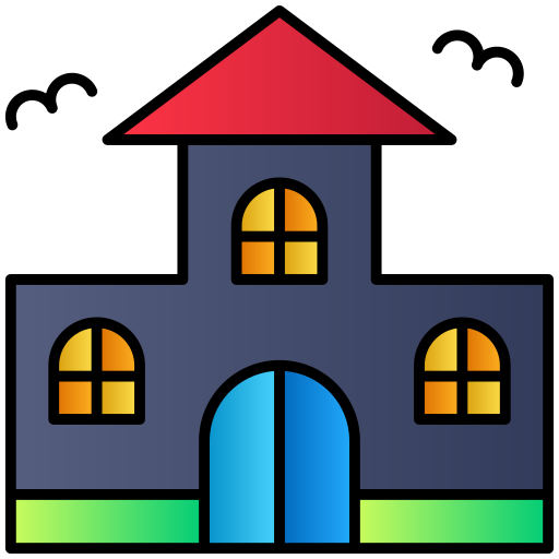casa embrujada Generic Outline Color icono