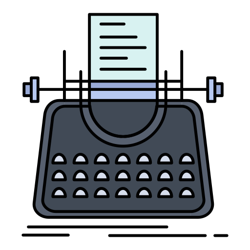 máquina de escribir Flatart Icons Lineal Color icono