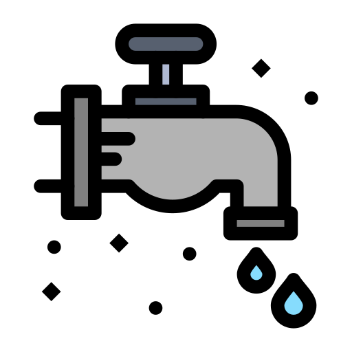 Faucet Flatart Icons Lineal Color icon