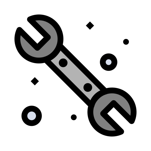 Spanner Flatart Icons Lineal Color icon