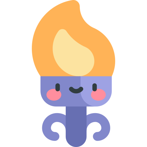 antorcha Kawaii Flat icono
