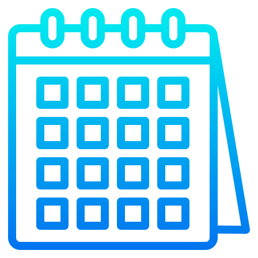 calendario srip Gradient icono
