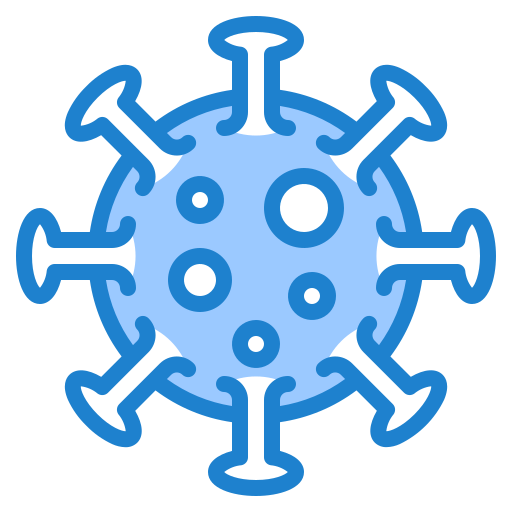 coronavirus srip Blue Icône