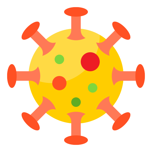coronavirus srip Flat icono