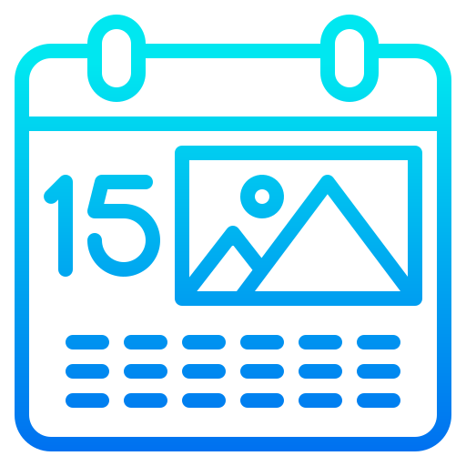 Calendar srip Gradient icon