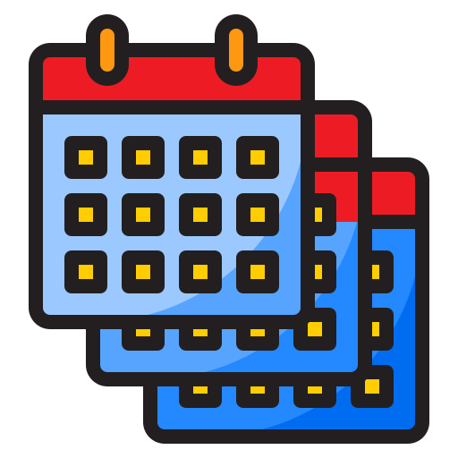 カレンダー srip Lineal Color icon