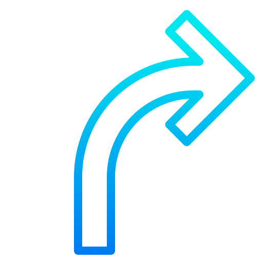 Turn right srip Gradient icon