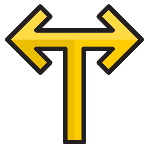 Traffic sign srip Lineal Color icon