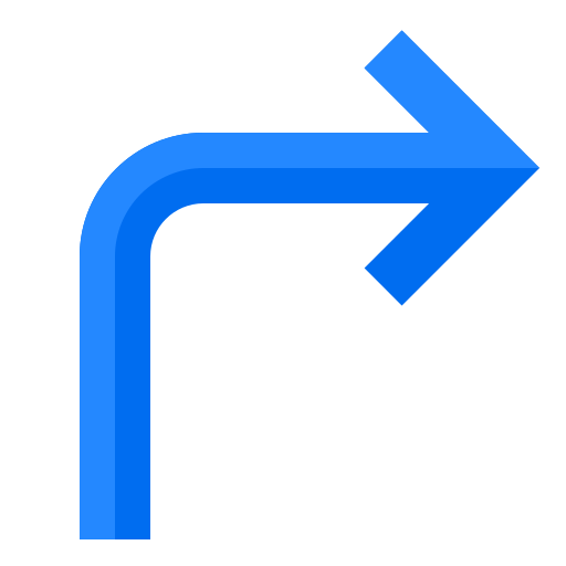Turn right srip Flat icon