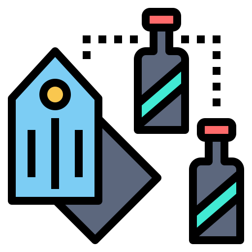 Label Generic Outline Color icon