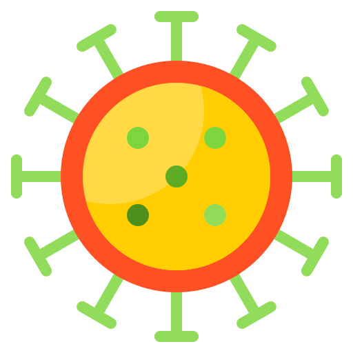 ウイルス srip Flat icon