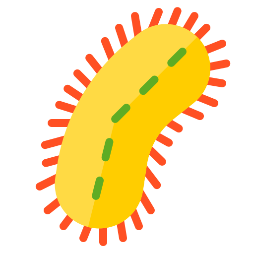 bakteria srip Flat ikona