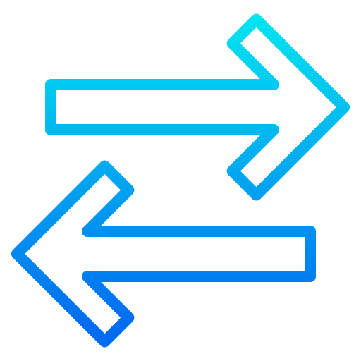 trasferimento srip Gradient icona