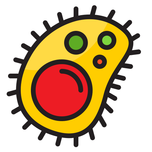 bakteria srip Lineal Color ikona