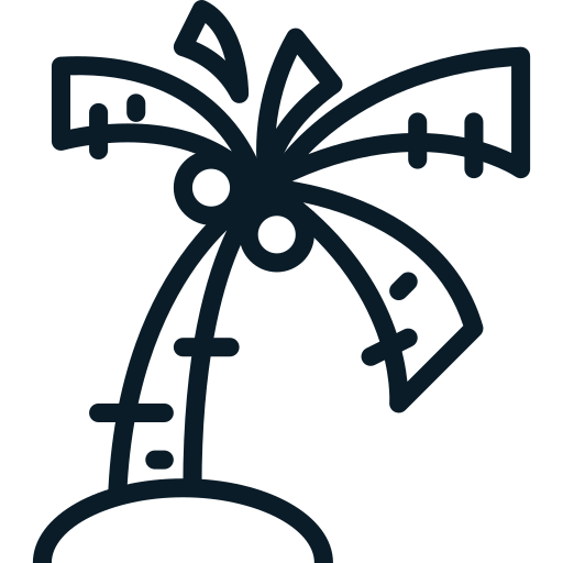 Coconut tree Generic Detailed Outline icon