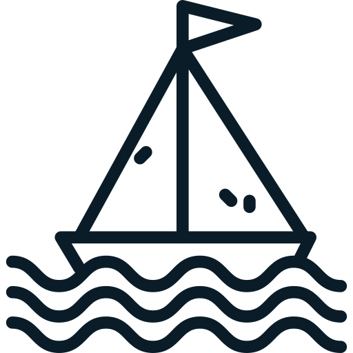 Sailboat Generic Detailed Outline icon