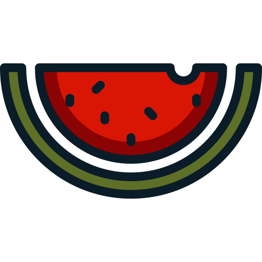 Watermelon Generic Outline Color icon