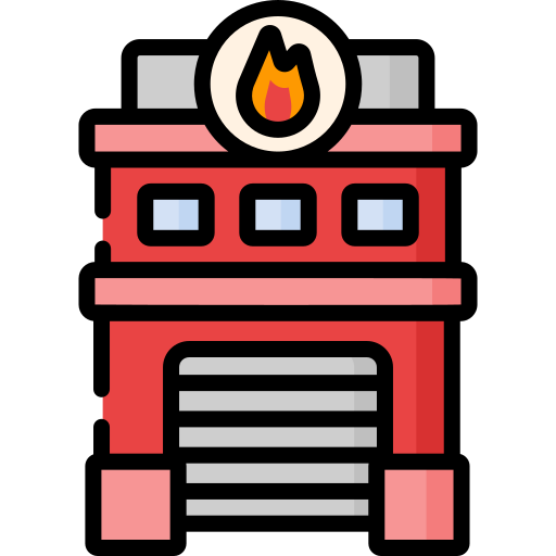 Пожарная станция Special Lineal color иконка