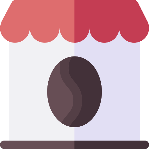 Кофейный магазин Basic Rounded Flat иконка