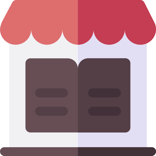 Bookstore Basic Rounded Flat icon