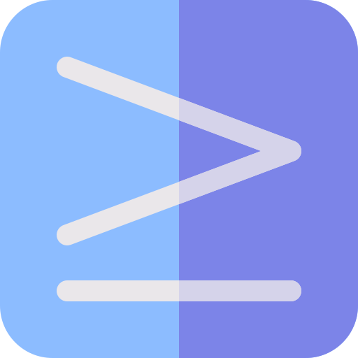 É maior que ou igual a Basic Rounded Flat Ícone