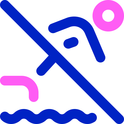 다이빙 금지 Super Basic Orbit Color icon