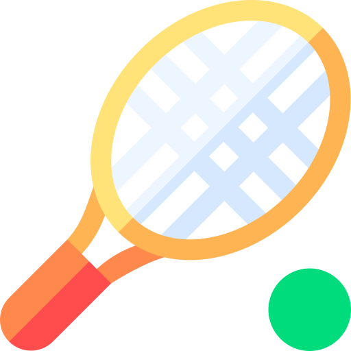 Tennis racket Basic Straight Flat icon