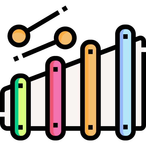 ksylofon Detailed Straight Lineal color ikona