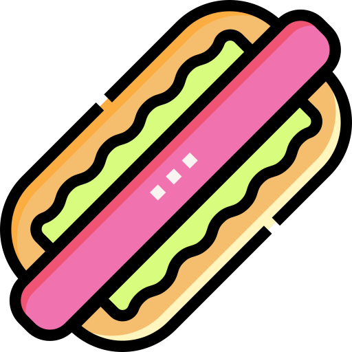 hot dog Detailed Straight Lineal color ikona