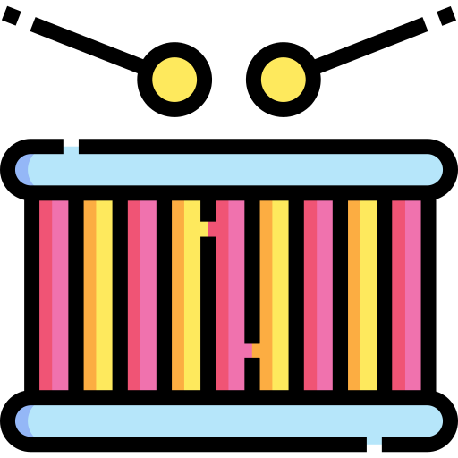 bęben Detailed Straight Lineal color ikona