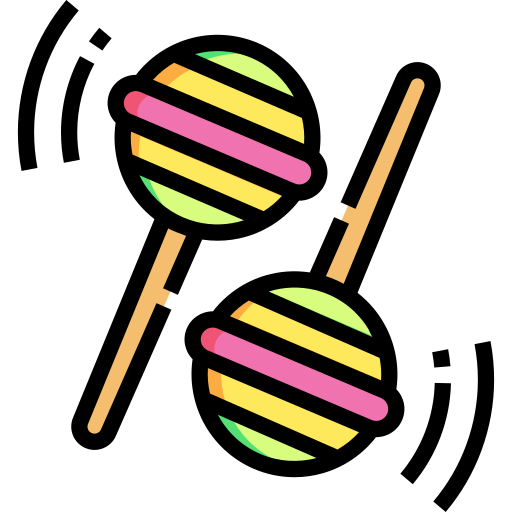 marakasy Detailed Straight Lineal color ikona