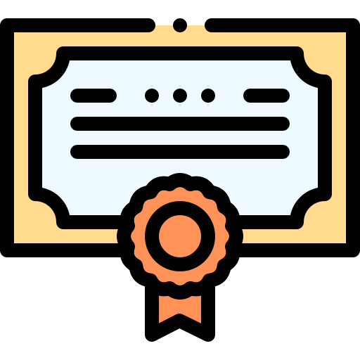 Сертификат Detailed Rounded Lineal color иконка