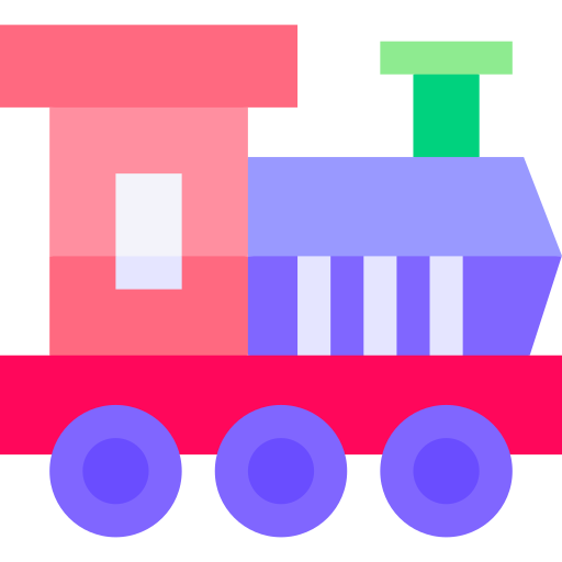 Mini train Basic Straight Flat icon