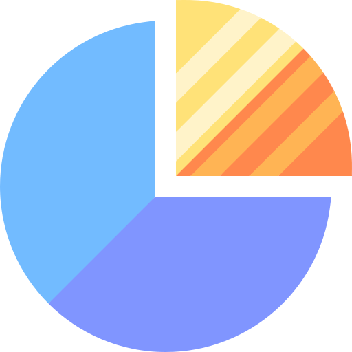 gráfico de torta Basic Straight Flat icono