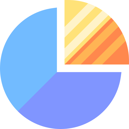 cirkeldiagram Basic Straight Flat icoon