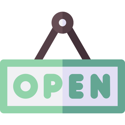 オープンサイン Basic Rounded Flat icon