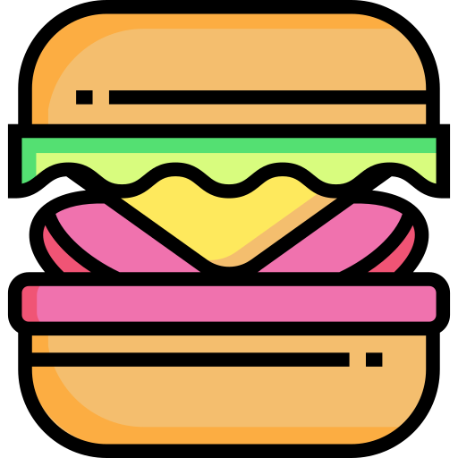 hamburger Detailed Straight Lineal color icoon