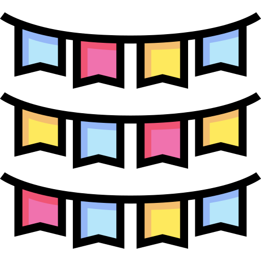 girlanda Detailed Straight Lineal color ikona