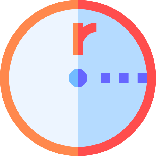 radius Basic Straight Flat icon