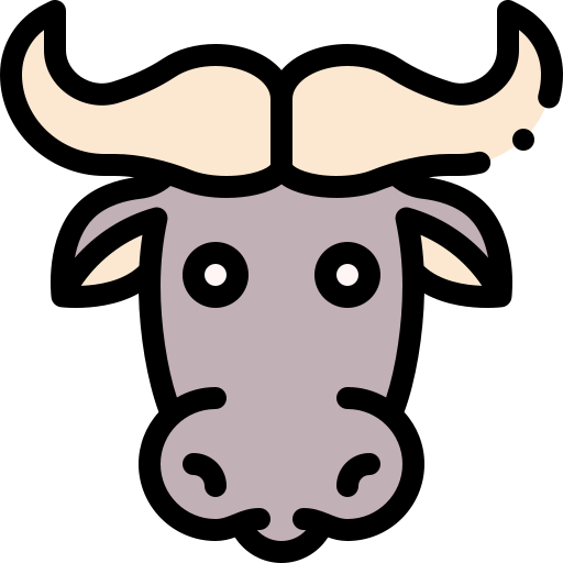 Buffalo Detailed Rounded Lineal color icon