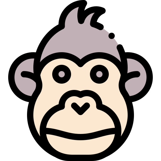 Monkey Detailed Rounded Lineal color icon