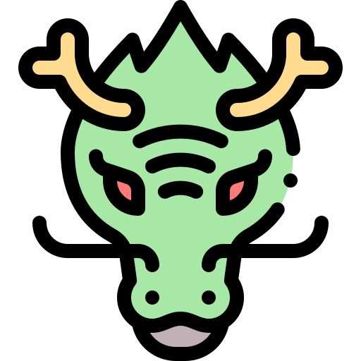 Dragon Detailed Rounded Lineal color icon