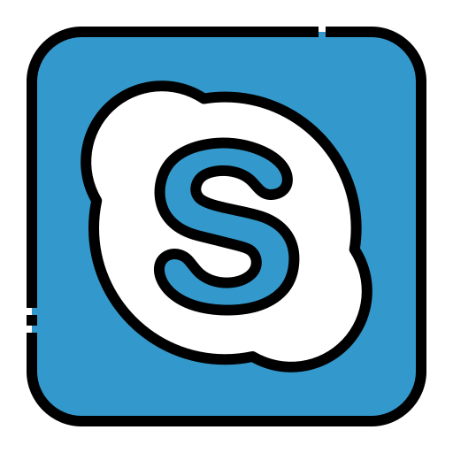 skype Generic Outline Color icona