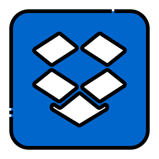 dropbox Generic Outline Color icon