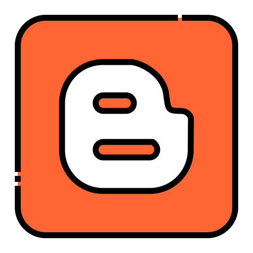 blogger Generic Outline Color icon